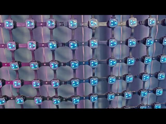 Flexible Mesh LED Screen Waterproof P50 RGB LED Curtain Display IP67 PC Body