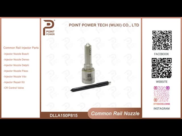 DLLA150P815 Denso Common Rail Nozzle For Injectors 095000-512# /721#755#/542# diesel injection nozzle video