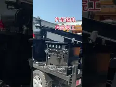 Máquina de perforación montada en un tractor con doble cabeza de potencia para operaciones de campo video