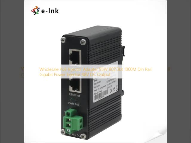 卸売 PoE インジェクター アダプタ 95W 802.3bt 1000M ディンレール ギガビット パワーインジェクター 48V DC出力