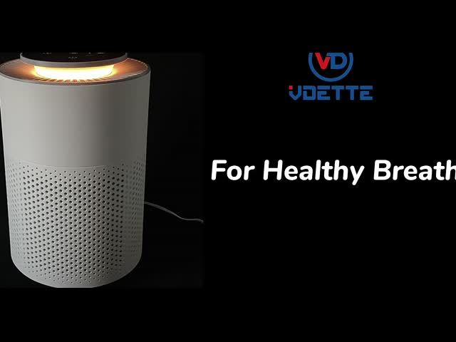 Compact 160*160*246 mm Tobacco Smoke Air Cleaner with Touch Control and Night Light for Household Use
