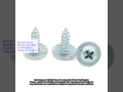 DIN968 Zinc Treatment Cross Pan Head With Washer Self-tapping Screws