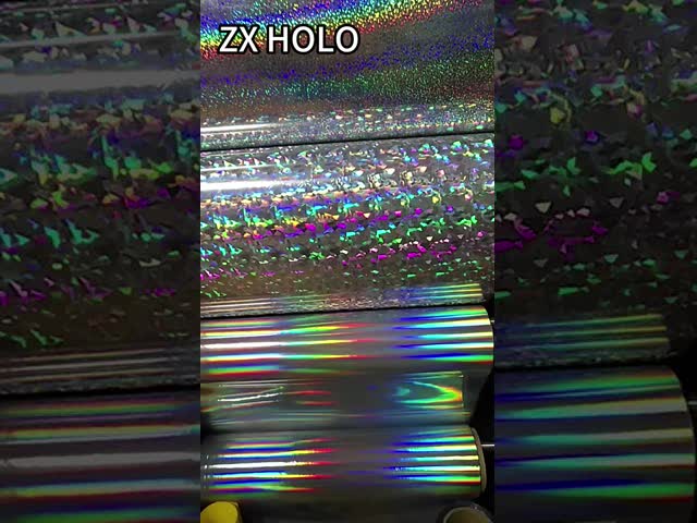 PET Thermal Lamination Film Holographic Metallized Rainbow Pattern for Packaging Printing
