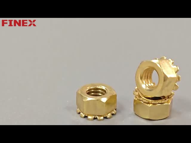 Polished M8 Brass Keps Lock Nut with Zinc Plated Finish for Industrial Applications