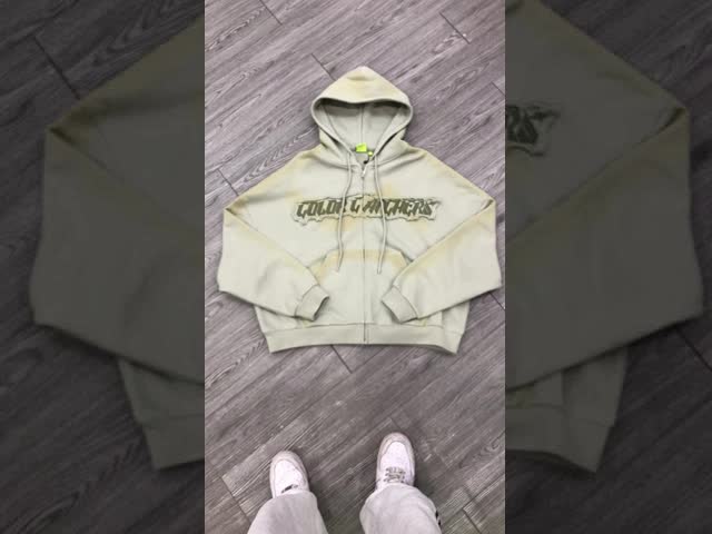 450gm カスタム ロゴ 施工 刺身 苦痛  Zip Up 100 コットン フーディ フランス テリー フーディ