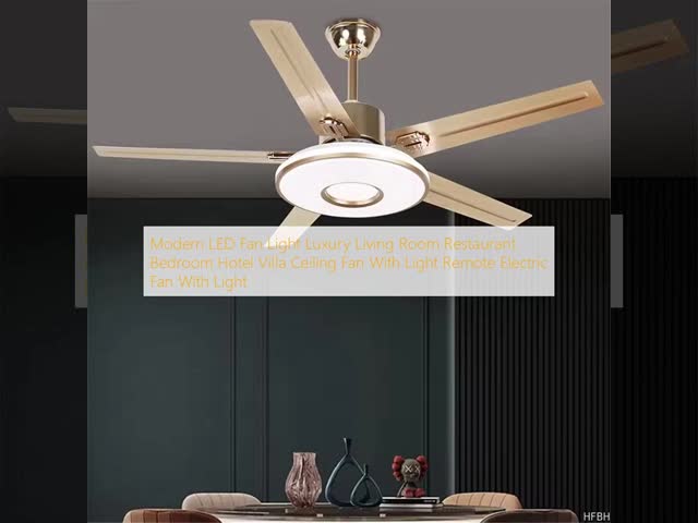 Wholesale factory Modern LED Fan Light Luxury Living Room Restaurant Bedroom Hotel Villa Ceiling Fan With Light Remote Electric Fan With Light