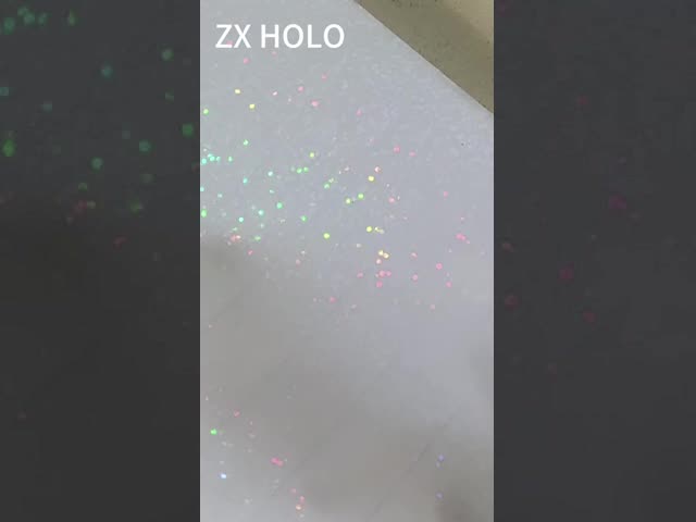 Broken Glass Pattern Glossy Lamination Waterproof Holographic A4 Size Cold Laminate Film