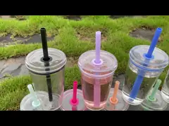 China PC Custom Drinking Cups With Straws Leak Proof Lightweight Child Friendly supplier