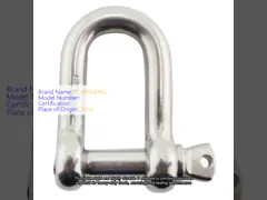 Japanese Style Stainless Steel D Shackle Construction Industrial Marine Shackles