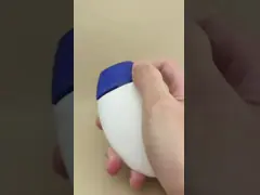 White Smooth Plastic Bottle with Blue Lid for Shampoo