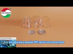 500ML PET Bottle Plastic Clear Cylinder Sealed Jar With Screw Lid HYP500-40g