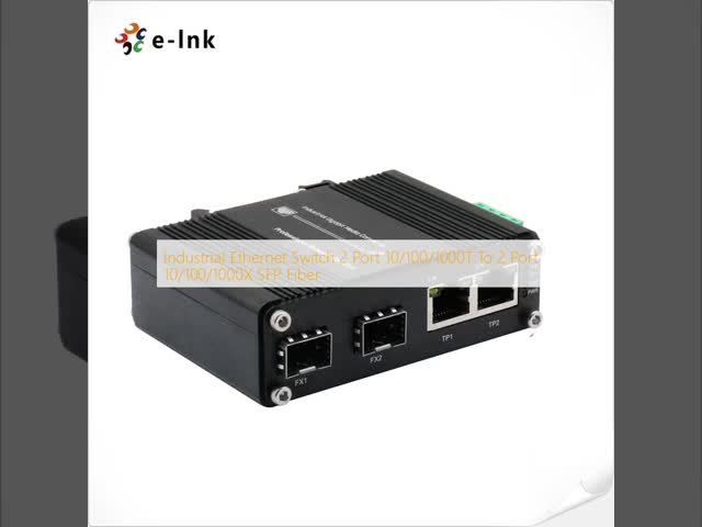 インダストリアルイーサネットスイッチ 2ポート 10/100/1000Tから 2ポート 10/100/1000X SFPファイバー