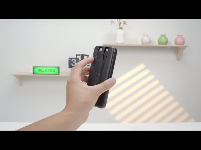 ESSAGER ES-D023 22.5W デジタルポータブル 10000mAh モバイルバッテリー (ケーブル付き)