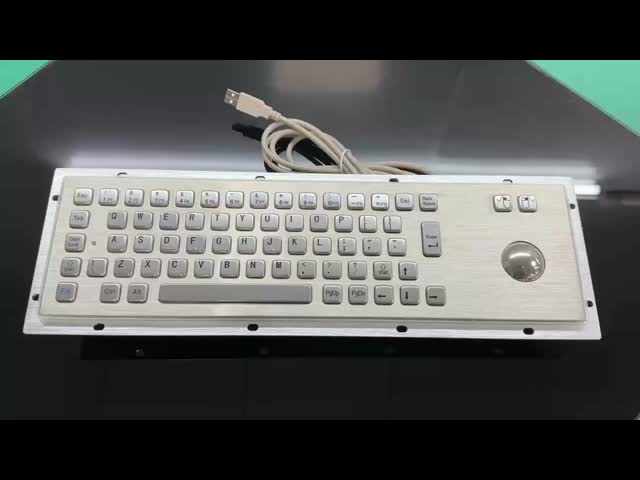 IP65 防水 産業用キーボード トラックボール 破壊防止 IK07 光センサー 産業用グレード