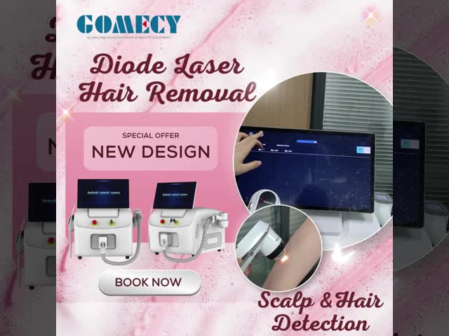 Gomecy ホワイトカラー 最新デザイン Faery Pro ダイオードレーザー脱毛器 スカルプスキンヘア検出機能付き