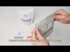 Biodegradable Kraft Paper Bag White Stand Pouch Ziplock Plastic Packing For Pet Food Compostable