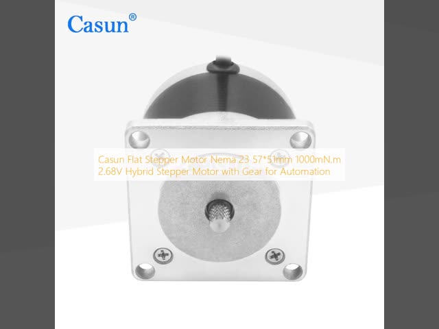 Casun フラットステッピングモーター Nema 23 57*51mm 1000mN.m 2.68V ハイブリッドステッピングモーター ギア付き オートメーション用