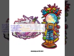 Inside Printed Mylar Bags Herb Tobacco Edible Gummy Cookie Packaging Glossy Heat Seal Special Shape Plastic Bags