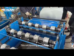 Rouleau à chaîne avec cadre de panneau mural pour une ligne de production efficace de panneaux de toiture IBR video