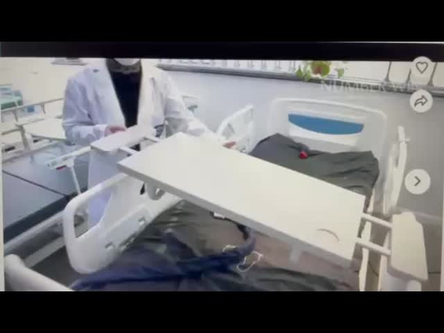 Medical Lightweight ABS Hospital Overbed Table Dining Board Tray Adjustable