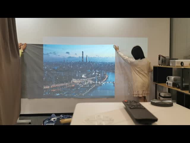 ALR Metal Portable Foldable Projector Screen Anti Light Magic Sticker 84