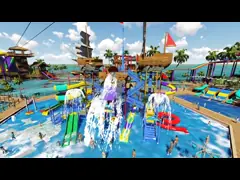 Customized Water Play Structures For Children With Water Features And Water Pumps