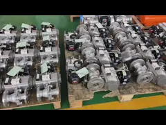 Pneumatic Control Flange Type Stainless Steel Ball Valve Double Acting Spring Return