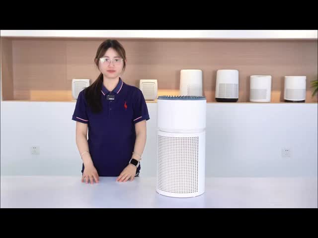 35W UVC Negative Ions Hepa 13 Air Purifier For Allergies Tower Type