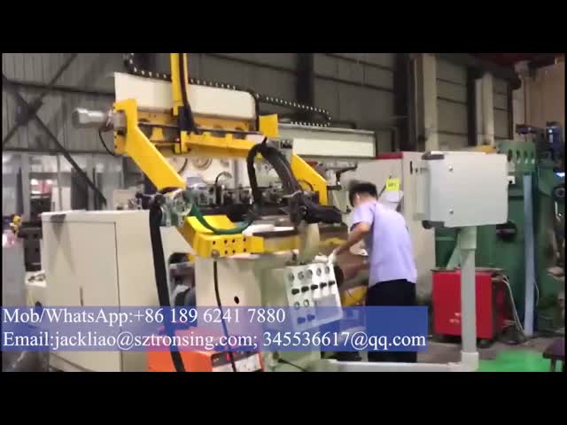 Máquina de enrolamento de folha de transformador de baixa tensão com controle PLC automático com cortador