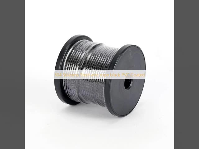 304 Stainless Steel Wire Rope Black  PVC Coated