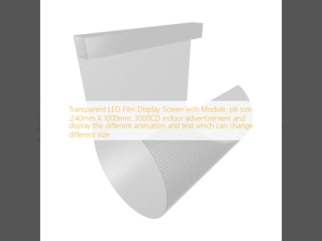 Hanging Install P6 Transparent LED Display Screen 240mm×1000mm With Module
