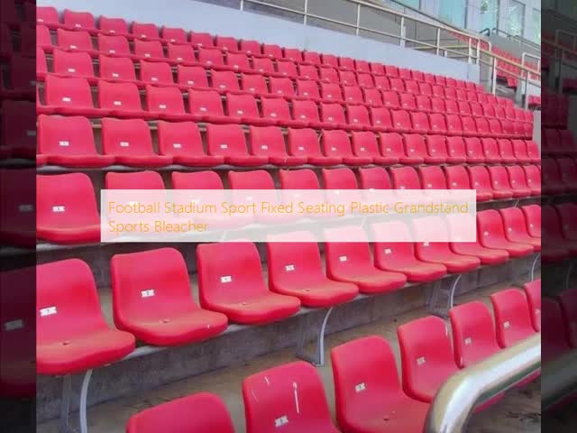 Football Stadium Fixed Seating Custom Logo PP Grandstand Bleacher In Various Colors