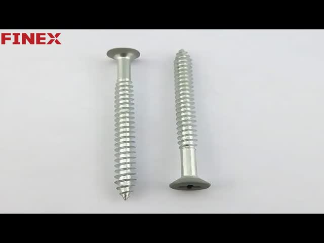 White Zinc Plated Countersunk Head M4 Self-Tapping Screw