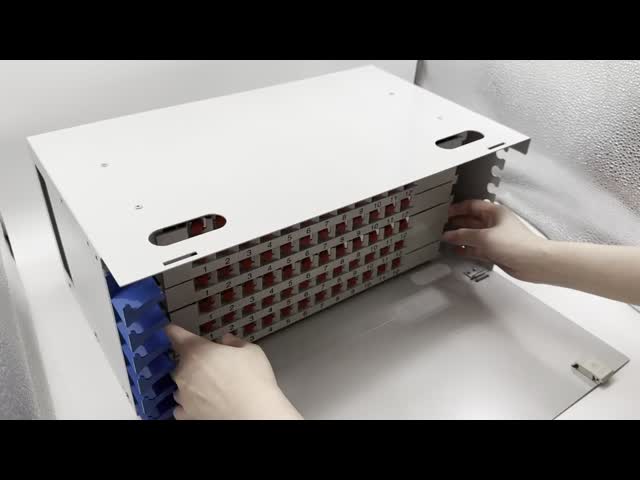 Painel de remendo da fibra ótica da montagem em rack ODF para telecomunicações