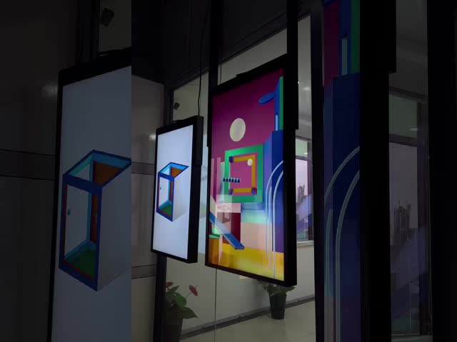 55 Inch Double Sided Window LCD Display Sunlight Readable With Ultra Quiet Cooling Fans