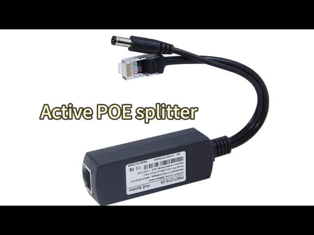 Injetor POE à prova d'água Splitter 100Mbps Segurança 12W Y Splitter Poe Adaptador