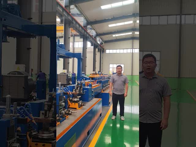High Efficiency Tube Mill Machine 60m/min for 4.0-8.0mm Strip Thickness video