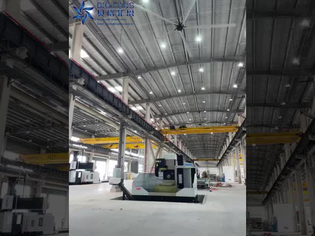 Super Volume HVLS Industrial Ceiling Fan for Large Space Ventilation Durable Motor Core Components