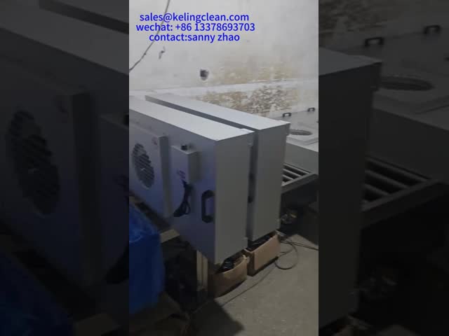 Galvanized Aluminum HEPA Fan Filter Unit / FFU 1175x575mm For Clean Booth video