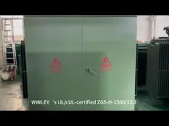 Transformador trifásico montado en plataforma de 1500 kVA, con certificación UL, para distribución de sistemas de energía, multivoltaje 13.8 kV, 13.2 kV, 12.47 kV a 480 V, normas ASNI
