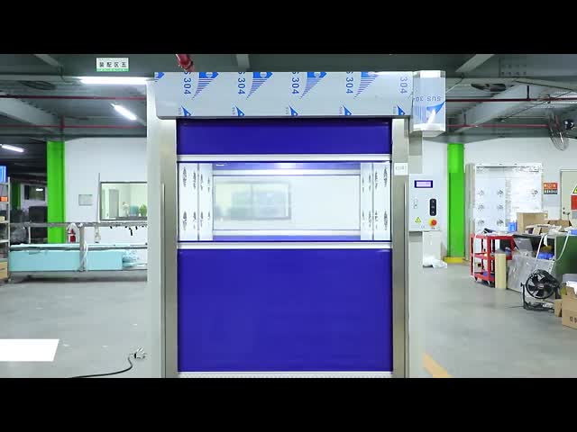 Ce オートドア クリーンルーム エアシャワー 2.6kw 380v PVC 急速ローリングシャッター ドア