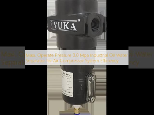 1.0Mpa Water Separator Aluminum Alloy Shell 15 Years Life video