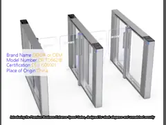 China 6 Sensors RS485 Acrylic Arm Turnstile Security Gates supplier