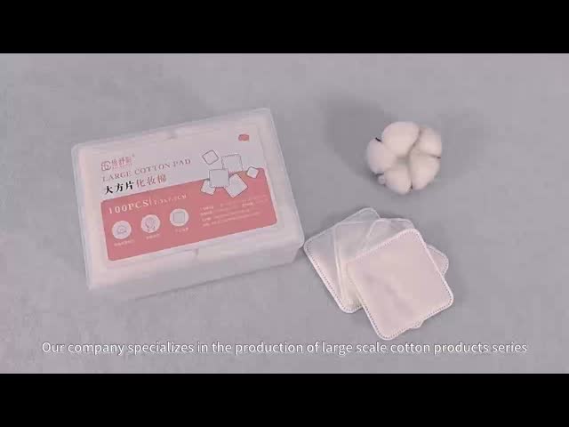 7.5*7.5cm Square Cotton Pads For Face Toner High Absorbent Square Face Pads