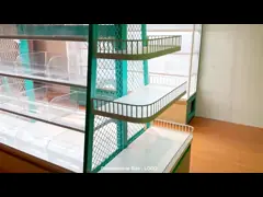 スーパーマーケットの棚,小売店の展示棚,ダブルサイドのスナック棚を自由に組み合わせることができます.