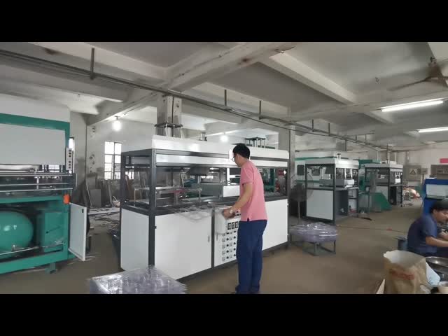 15KW Double Station Vacuum Thermoforming Machine with 560mm Forming Length 610mm Width and 120mm Height for Plastic Sheets