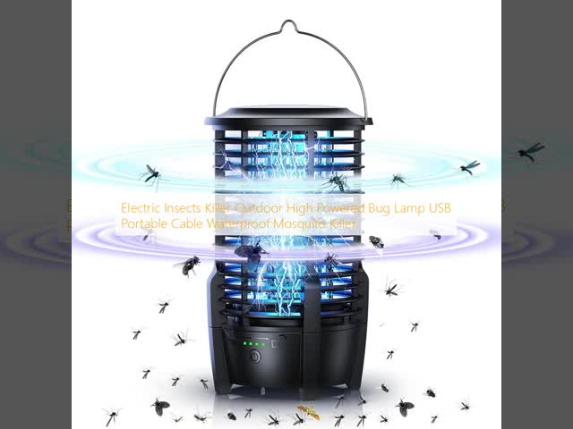 USB Portable Waterproof Mosquito Killer Lamp Electric Insects Killer Outdoor High Powered Bug Lamp with 26pcs Camping Light Beads