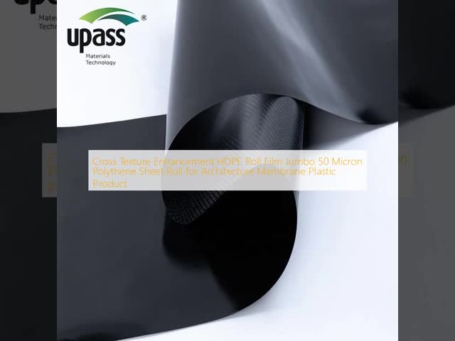Cross Texture Enhancement HDPE Roll Film Jumbo 50 Micron Polythene Sheet Roll for Architecture Membrane Plastic Product