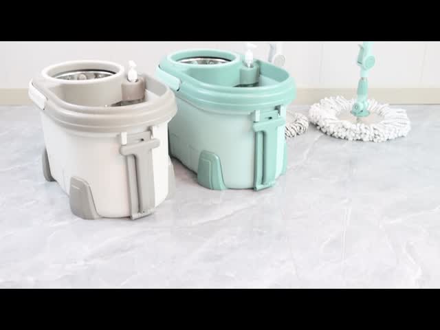 360 Spin Microfiber Twist Mop And Bucket Steel Pole With Twist Handle Squeeze Mop And Bucket Set