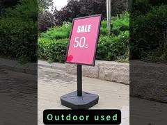 Windproof Indoor Metal Floor Sign Holder 125cm Floorstanding Poster Display Stand